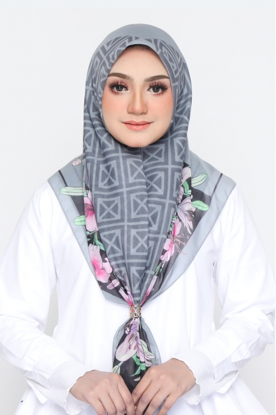 LILIES COLLECTION ORIENTAL SERIES - GREY BLACK
